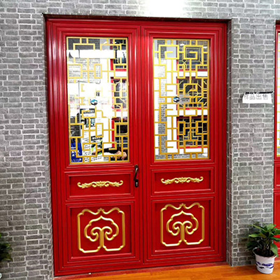中国红 中式复古门窗